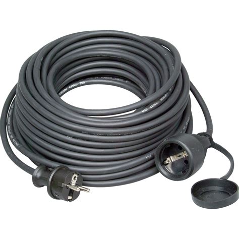 Rubber Extension Lead Earthed Solid Rubber Plug And Earthed Coupling With 25m Rubber Cable