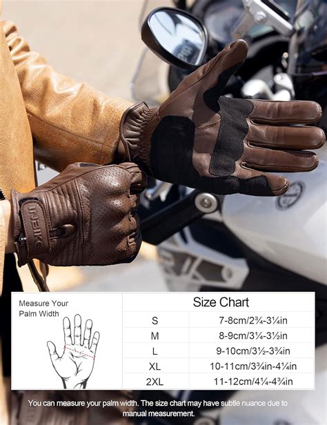 Guantes de moto INBIKE para hombre de piel auténtica perforada