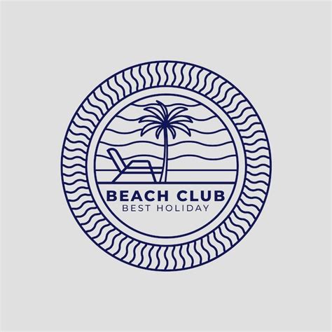 Plantilla De Logotipo De Club De Playa De Dise O Plano Vector Gratis