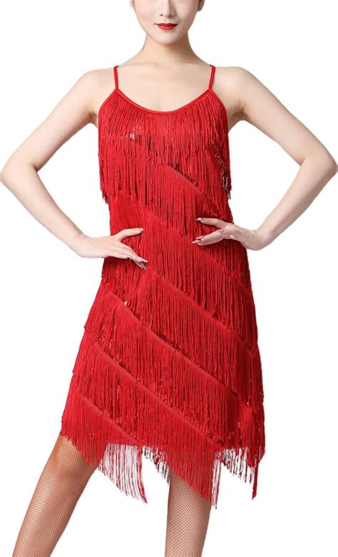 Ibtom Castle Women 1920s Flapper Fringe Dress Sequin Tassel Dance