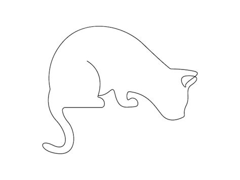 Vector De Dibujo De Una L Nea Continua De Gato Simple Ilustraci N De