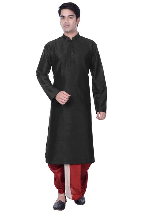 Buy Sanwara Mens Black Kurta Maroon Dhoti Set Online ₹3999 From Shopclues