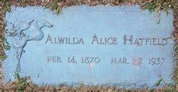 Alwilda Alice Crone Hatfield 1870 1937 Find A Grave Memorial