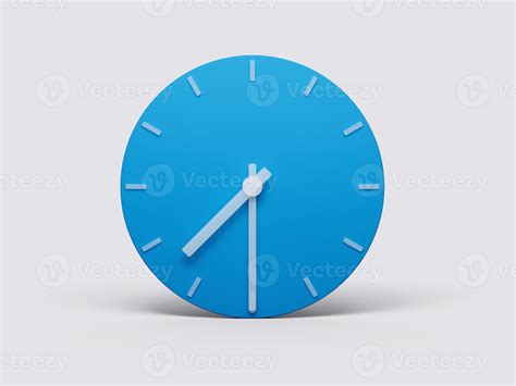 Minimal Clock Time 7 30 Oclock Or Seven Thirty On Light Pastel