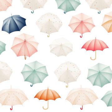 Seamless Background With Pastel Colored Umbrellas Umbrella Seamless