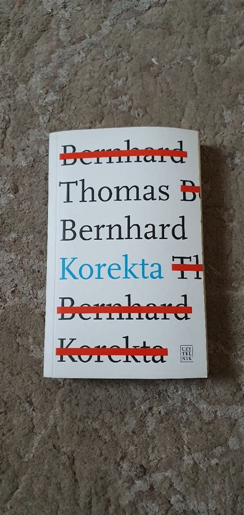 Thomas Bernhard KOREKTA Warszawa Kup Teraz Na Allegro Lokalnie