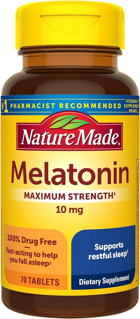 Nature Made Melatonin Mg Maximum Strength Tablets Drug Free