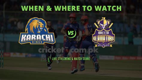 Kk Vs Qg Psl 2021 When And Where To Watch Karachi Kings Vs Quetta