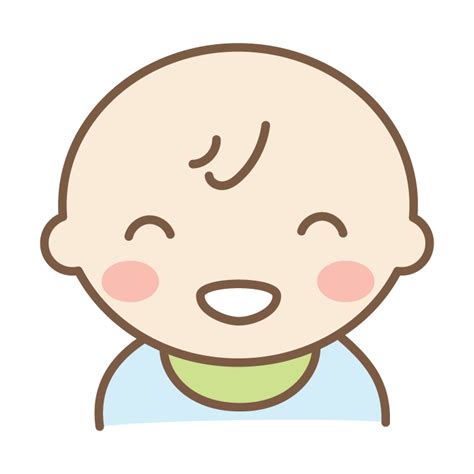 満面の笑みの赤ちゃんのイラスト 無料のフリー素材 イラストエイト