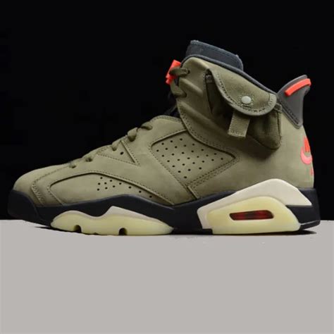 Travis Scott Air Jordan 6 Medium Olive Cactus Jack CN1084-200