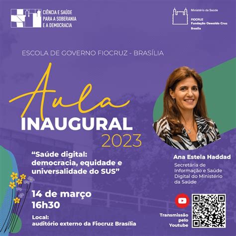 Secretária Do Ministério Da Saúde Ana Haddad Realiza Aula Inaugural Da