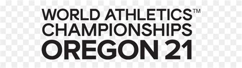 2021 World Athletics Championships Logo Black And White, Text, Alphabet ...