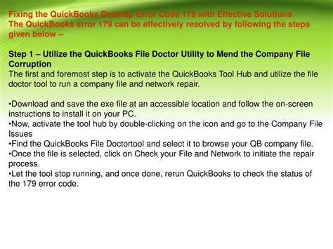 PPT How To Effectively Eliminate QuickBooks Error 179 PowerPoint