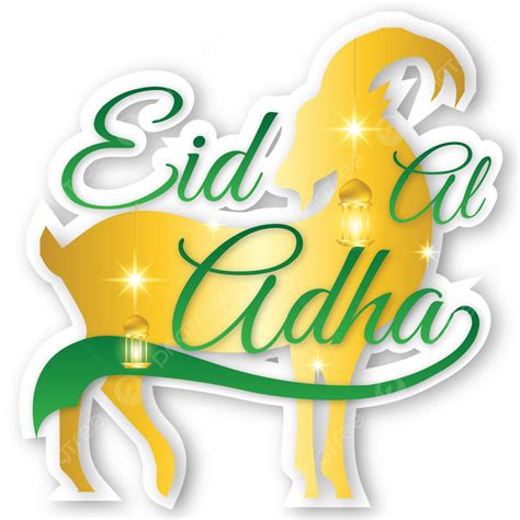 Eid Al Adha Vector Art Png Lettering Of Eid Al Adha Greeting Card