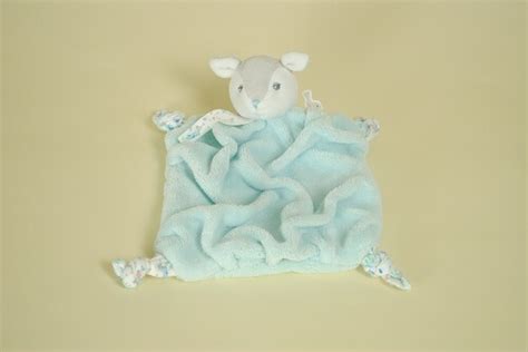 Doudou Faon Biche Plat Vert Eau Plume KALOO