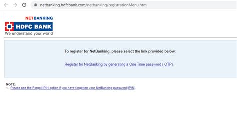 Hdfc Netbanking Sign Up The Signup Process For A