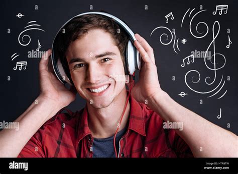 Dont Stop The Music Cheerful Content Man Smiling And Wearing