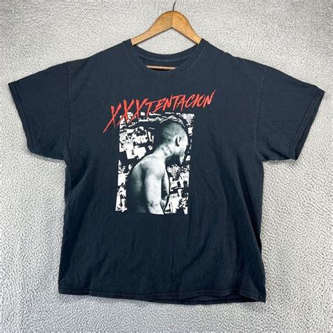 Vintage Xxx Tentacion Shirt Men S Extra Large Black Graphic Music Hip Hop Rap Merch Logo Grailed