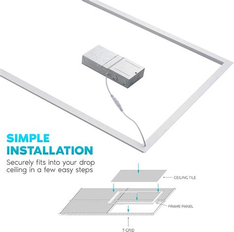 Buy Luxrite 4 Pack 2x4 Edge Lit Frame Led Panel Lights 3 Color Options 3000k 5000k 5000 6250