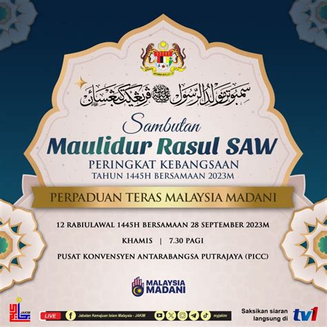 Sambutan Maulidur Rasul Saw Peringkat Kebangsaan Tahun H M