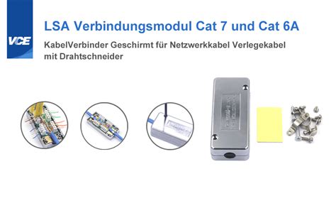 VCE LSA Verbindungsmodul Cat 7 Und Cat 6A KabelVerbinder POE Geschirmt