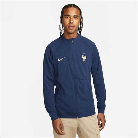 Frankrijk Trainingsjas Academy Pro Anthem 2022 23 Navy Goud