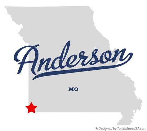 Map of Anderson, McDonald County, MO, Missouri