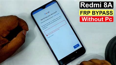 Xiaomi Redmi 8A Frp Bypass Redmi 8A Google Account Bypass Without Pc