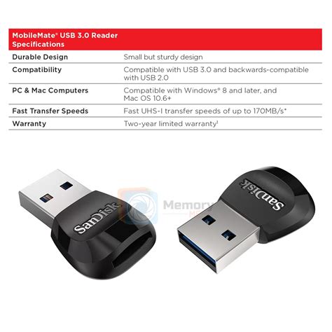 Sandisk Mobilemate Card Reader Microsd Usb 30 Sddr B531 Gn6nn ตัว