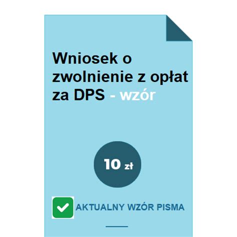 Wniosek O Zwolnienie Z Op At Za Dps Wz R Pobierz