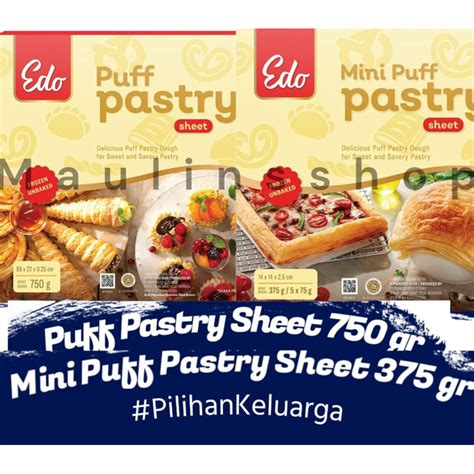 Jual Edo Puff Pastry Mini Puff Pastry Sheet Frozen Product 750 Gr