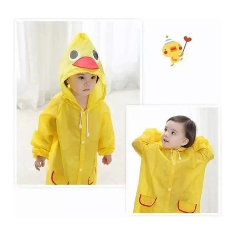 Ripley Poncho Impermeable Con Gorro Para Lluvia Infantil Amarillo