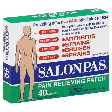 Salonpas Pain Relieving Patch - Shop Muscle & Joint Pain at H-E-B