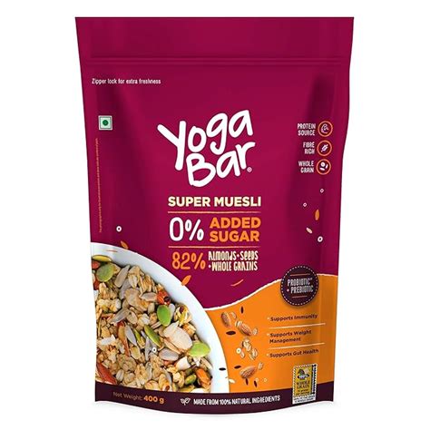 Yogabar Super Muesli No Added Or Hidden Sugar Breakfast Muesli With