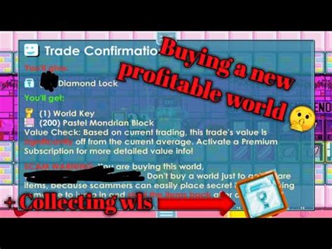 Buying A New Buy Profitable World Collecting Wls Growtopia Youtube