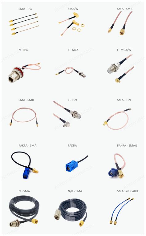 Rf Sma Smb Mcx Fakra N Cable Assy Antennahome