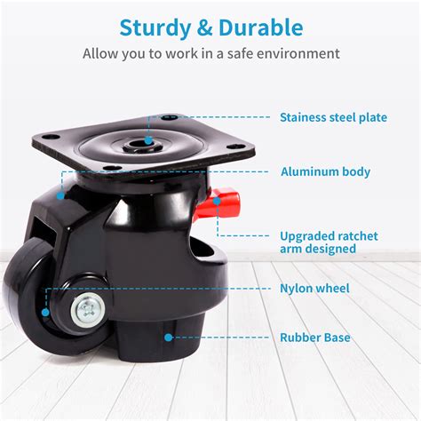 Snapklik Nefish Leveling Casters Set Of Heavy Duty F