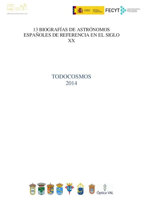 Pdf Biograf As De Astr Nomos Espa Oles De Referencia En Con Estas