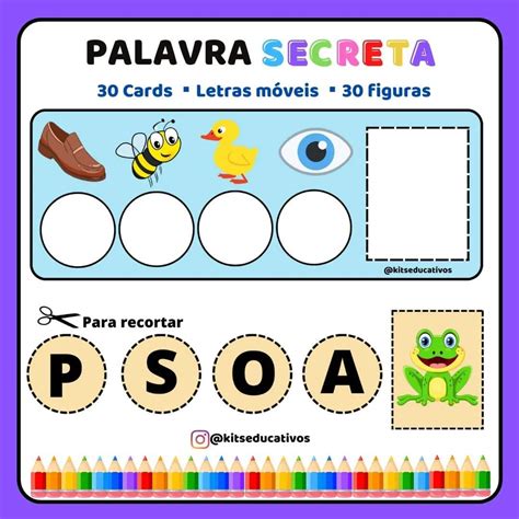 Jogo Palavra Secreta Kits Educativos Hotmart