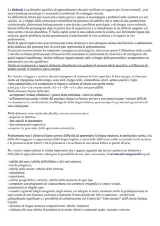 Disgrafia Disortografia Discalulia Cosa Sono PDF