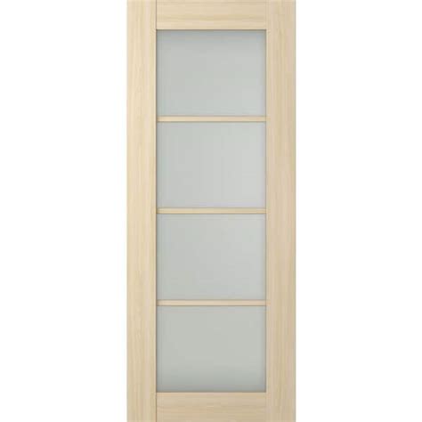 Belldinni Vona 4lite 32 In X 80 In No Bore 4 Lite Frosted Glass Loire Ash Composite Wood