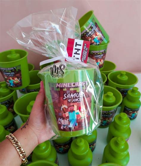 Kit Baldinho E Squeeze Minecraft Elo Produtos Especiais