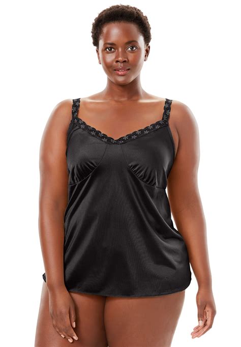 Comfort Choice Comfort Choice Plus Size Lace Trim Camisole