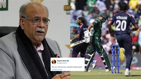 Ex Pcb Chief Najam Sethis Five Word Tweet After Usa Beat Pakistan In