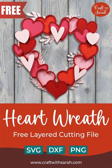 Beautiful Love Heart Paper Wreath For Valentine S Day Cricut