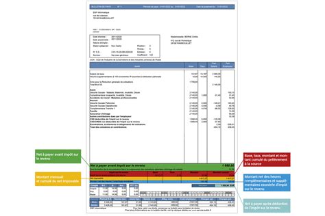 Pr L Vement La Source Et Bulletin De Paie