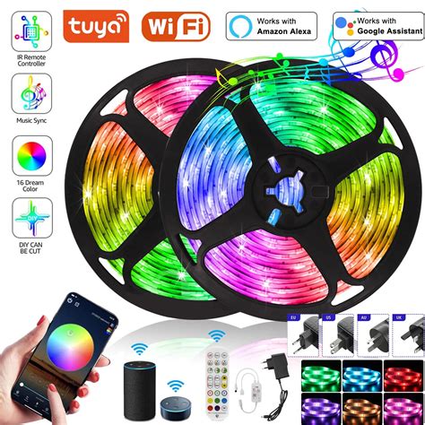 Ruban LED RGB Wi Fi Compatible Tuya Alexa Google Assistant Et