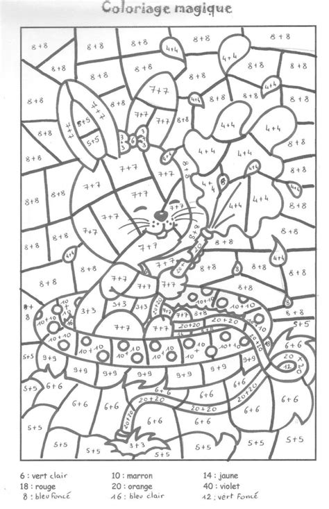 Coloriage Magique Table De Multiplication Ce2 à Imprimer 123dessins