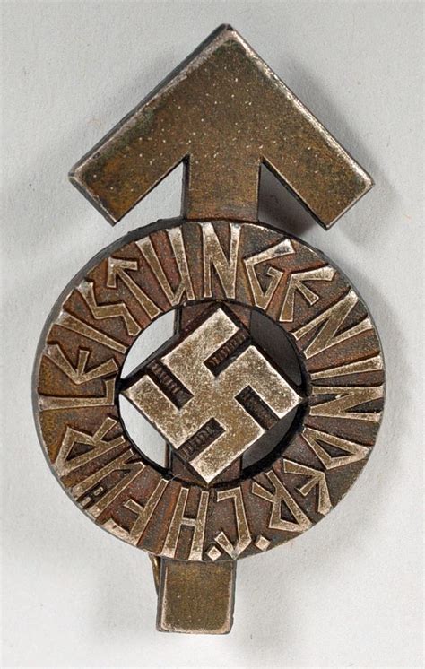 Regimentals German Wwii Hitler Youth Proficiency Badge In Bronze