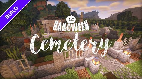 Minecraft Build Cemetery Halloween Youtube